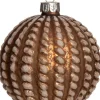 Intratuin Weihnachtskugel Danna orange / weiß D 8 cm