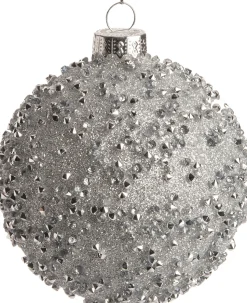 Intratuin Weihnachtskugel Daye grau D 8 cm