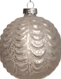 Intratuin Weihnachtskugel Darla silber D 8 cm