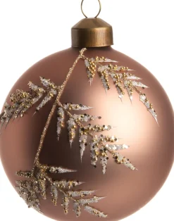 Intratuin Weihnachtskugel Dana hellbraun D 8 cm