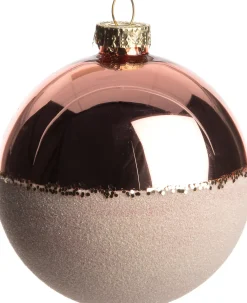 Intratuin Weihnachtskugel Elisse rosa D 8 cm