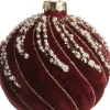 Intratuin Weihnachtskugel Elyce dunkelrot D 8 cm