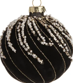 Intratuin Weihnachtskugel Elyce dunkelblau D 8 cm