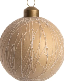 Intratuin Weihnachtskugel Emily gelb D 8 cm