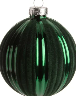 Intratuin Weihnachtskugel Everly grün D 8 cm