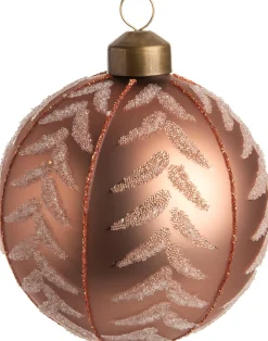 Intratuin Weihnachtskugel Emmy hellbraun D 8 cm