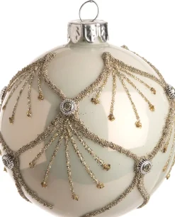 Intratuin Weihnachtskugel Fayth weiß D 8 cm