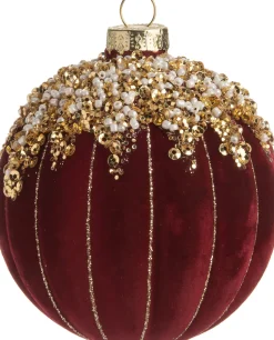 Intratuin Weihnachtskugel Gwenne dunkelrot D 8 cm