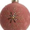 Intratuin Weihnachtskugel Golda orange / rosa D 8 cm