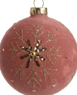 Intratuin Weihnachtskugel Golda orange / rosa D 8 cm