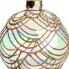 Intratuin Weihnachtskugel Inda transparent / gold D 8 cm