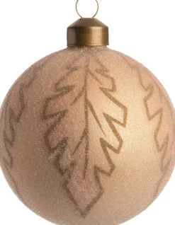 Intratuin Weihnachtskugel Joann hellbraun D 8 cm