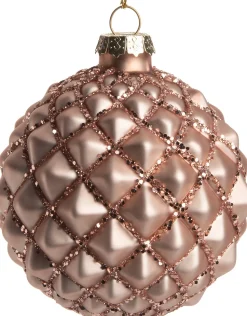 Intratuin Weihnachtskugel Jayne Rauten rosa D 8 cm