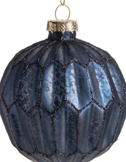 Intratuin Weihnachtskugel James blau D 8 cm