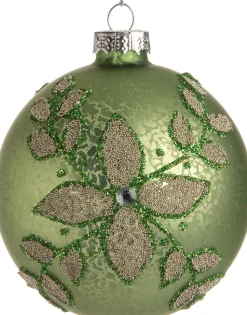 Intratuin Weihnachtskugel Judie grün D 10 cm