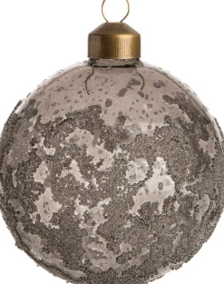 Intratuin Weihnachtskugel Jack dunkelgrau / transparent D 8 cm