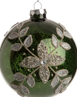 Intratuin Weihnachtskugel Judie grün D 10 cm