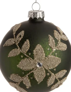 Intratuin Weihnachtskugel Judie grün D 8 cm