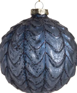 Intratuin Weihnachtskugel James blau D 10 cm