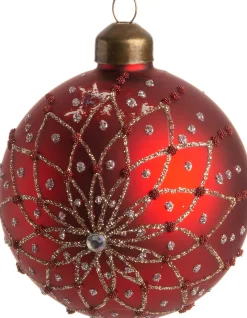 Intratuin Weihnachtskugel Kyra rot D 8 cm