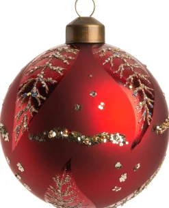 Intratuin Weihnachtskugel Kyra rot D 8 cm