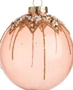 Intratuin Weihnachtskugel Kenda rosa / semitransparent D 8 cm