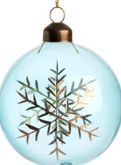 Intratuin Weihnachtskugel Keyla blau / transparent D 8 cm