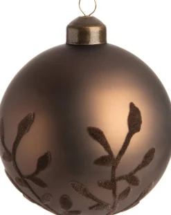 Intratuin Weihnachtskugel Kylie dunkelbraun D 8 cm