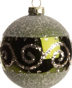 Intratuin Weihnachtskugel Kacy grün D 8 cm