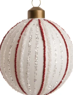 Intratuin Weihnachtskugel Kaley weiß D 8 cm