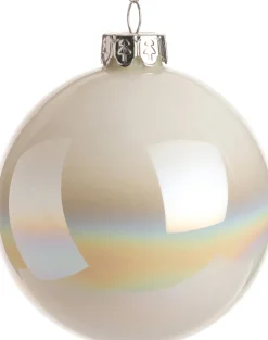 Intratuin Weihnachtskugel Lavia weiß D 8 cm