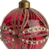 Intratuin Weihnachtskugel Linn rot / transparent D 8 cm