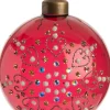 Intratuin Weihnachtskugel Linn rot / transparent D 8 cm