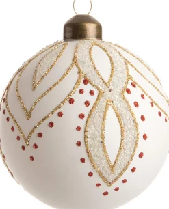 Intratuin Weihnachtskugel Lindsy weiß D 8 cm