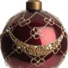 Intratuin Weihnachtskugel Laurie bordeaux D 8 cm