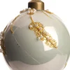 Intratuin Weihnachtskugel Mary weiß / gold D 8 cm