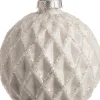 Intratuin Weihnachtskugel Rauten Sabella weiß D 8 cm
