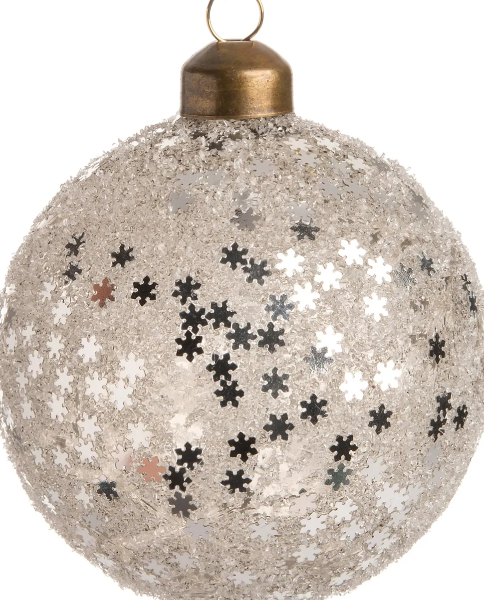 Intratuin Weihnachtskugel Ruby silber D 8 cm