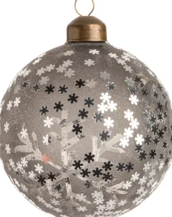 Intratuin Weihnachtskugel Ruby grau D 8 cm