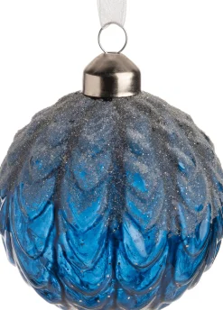 Intratuin Weihnachtskugel Tera blau / transparent D 8 cm