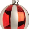 Intratuin Weihnachtskugel Talina rot / weiß D 10 cm