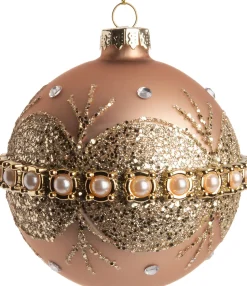 Intratuin Weihnachtskugel Taya kupfer / gold D 8 cm