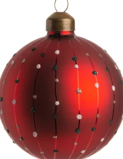 Intratuin Weihnachtskugel Tania rot D 8 cm