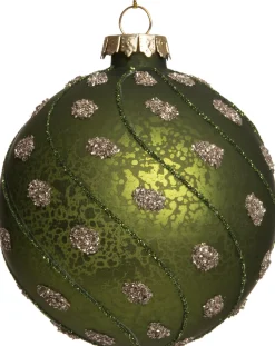 Intratuin Weihnachtskugel Tori grün D 8 cm
