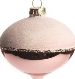 Intratuin Weihnachtskugel Zwiebel Elisse rosa 6 x 6 x 14 cm