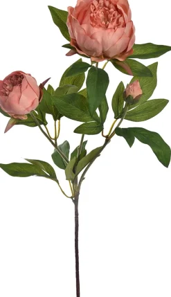 Jasaco Pure Kunstblume Pfingstrose 72 cm orange rosa