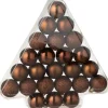 J-Line Weihnachtskugel braun D 4 cm 24 St.