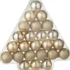 J-Line Weihnachtskugel creme D 4 cm 24 St.
