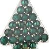 J-Line Weihnachtskugel dunkelgrün D 4 cm 24 St.