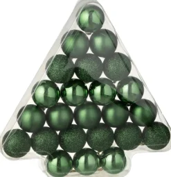 J-Line Weihnachtskugel grün D 4 cm 24 St.